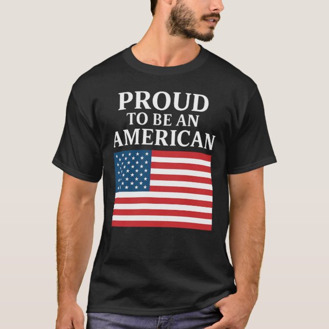 T-shirt Fier d'être Américain (Devant)