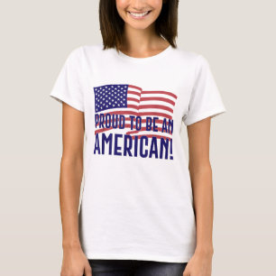 T-shirt Fier d'être Américaine pour les femmes jeunes