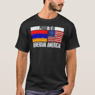 T-shirt Fier d'être arménien Drapeau américain Arménie Pat