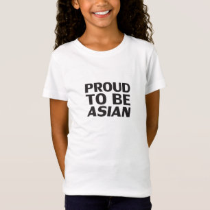 T-Shirt Fier d'être asiatique, enfants noirs blancs
