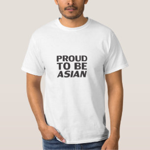 T-shirt Fier d'être asiatique, noir blanc