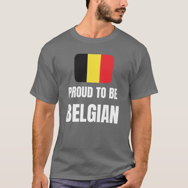 T-shirt Fier d'être belge (Devant)