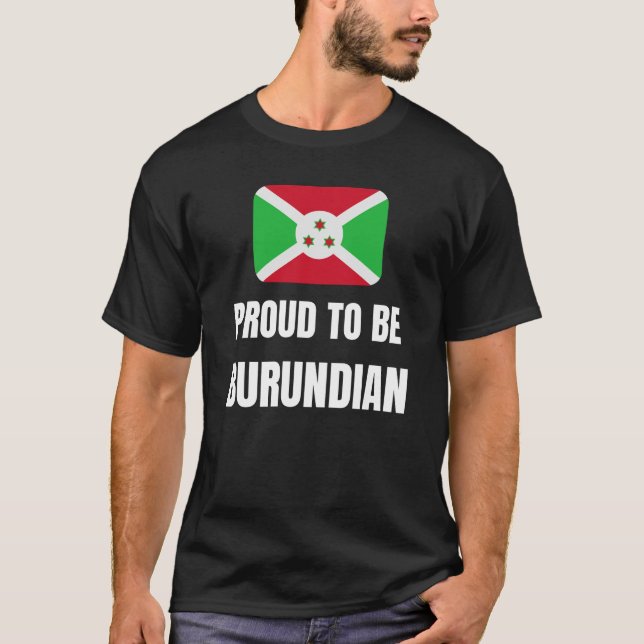 T-shirt Fier d'être burundais (Devant)