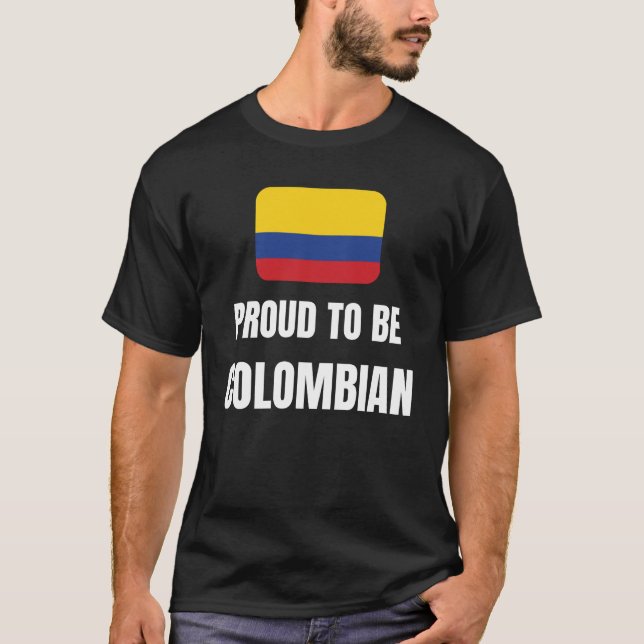 T-shirt Fier d'être colombien (Devant)