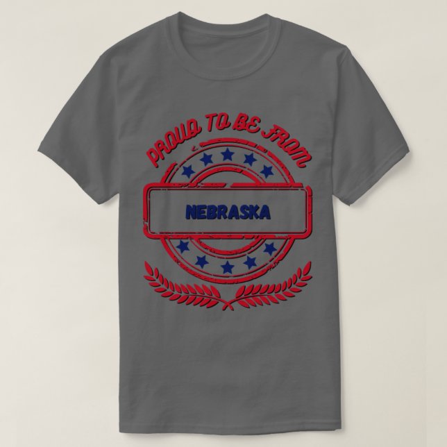 T-shirt Fier D'Être Du Nebraska (Design devant)