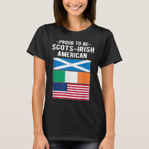 T-shirt Fier D'Être Écossais-Irlandais-Américain