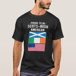 T-shirt Fier D'Être Écossais-Irlandais-Américain