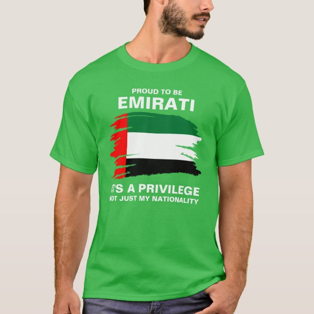 T-shirt Fier d'être émirati, c'est un privilège (Devant)