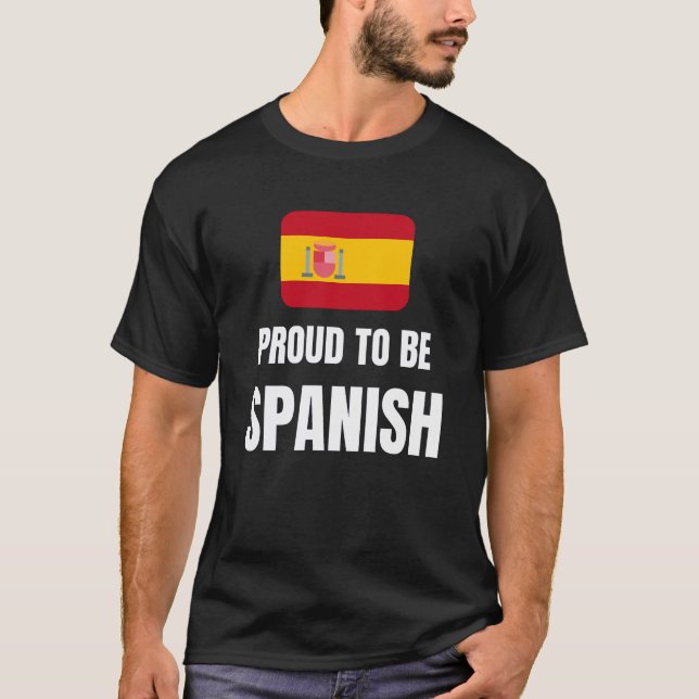 T-shirt Fier d'être espagnol (Devant)
