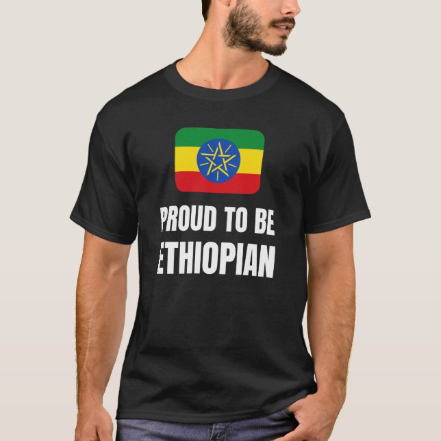 T-shirt Fier d'être éthiopien (Devant)