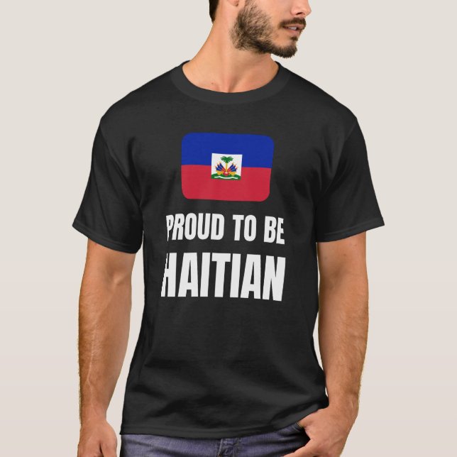 T-shirt Fier d'être haïtien (Devant)