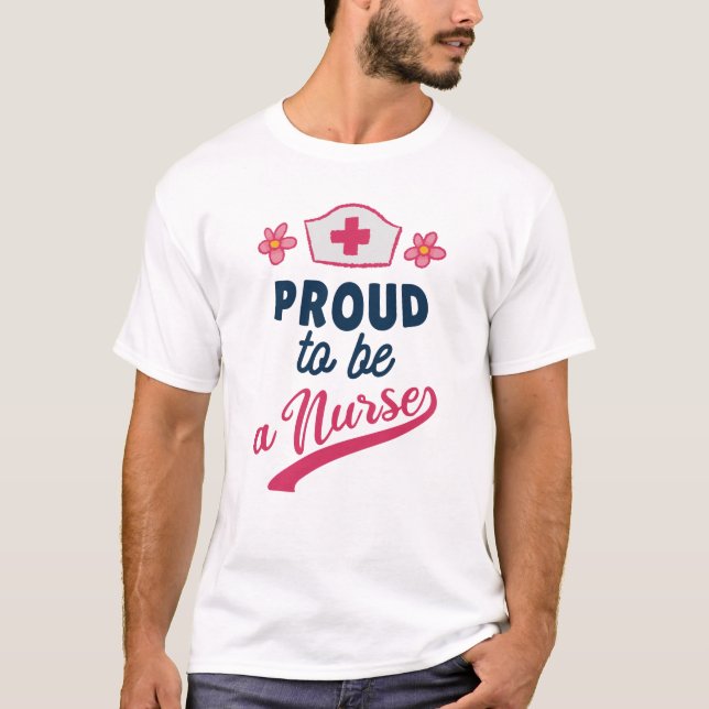 T-shirt Fier d'être infirmière (Devant)