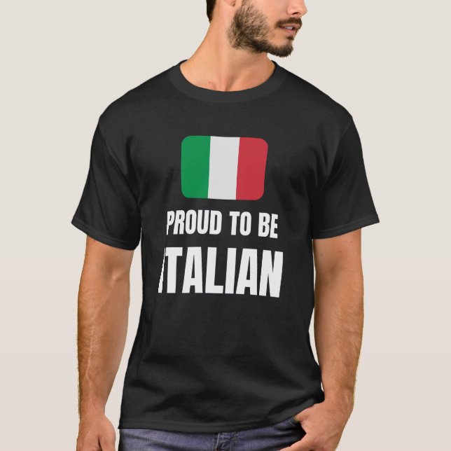 T-shirt Fier d'être italien (Devant)