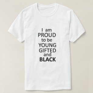 T-shirt Fier d'être jeune, doué et noir