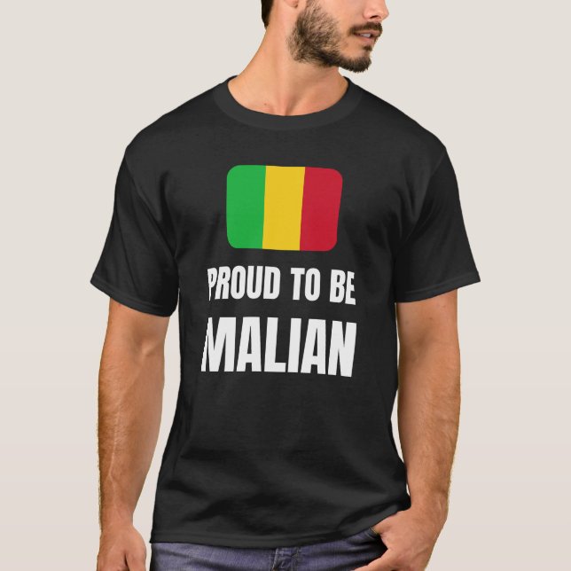 T-shirt Fier d'être malien (Devant)