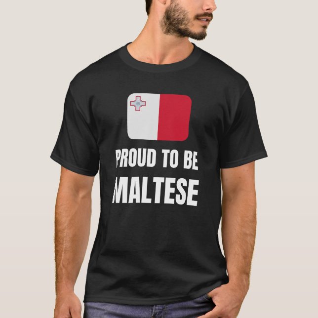 T-shirt Fier d'être maltais (Devant)