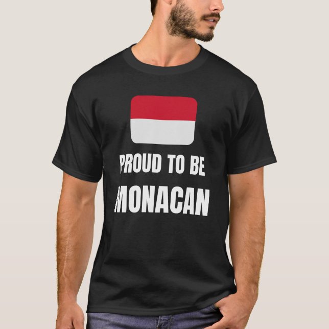 T-shirt Fier d'être Monacan (Devant)