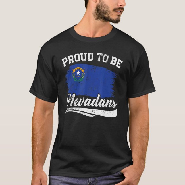 T-shirt Fier D'Être Nevadans Amérique Nevadiens Je L'Aime (Devant)