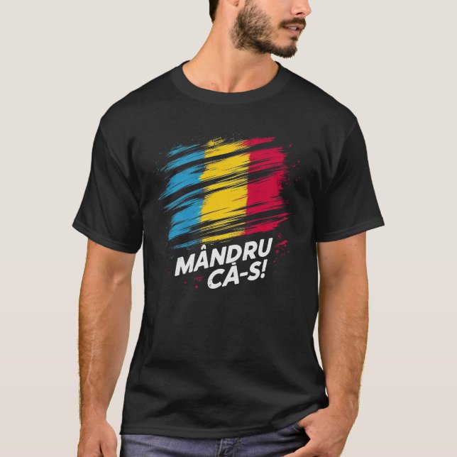 T-shirt Fier d'être roumain (Devant)