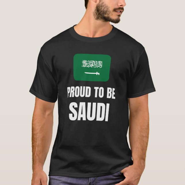 T-shirt Fier d'être saoudien (Devant)