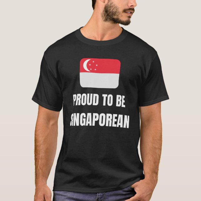 T-shirt Fier d'être singapourien (Devant)