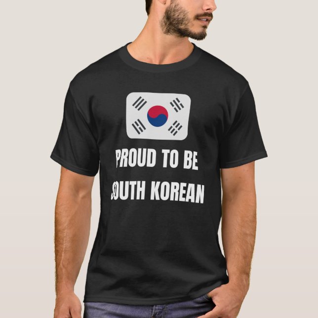 T-shirt Fier d'être Sud-coréen (Devant)