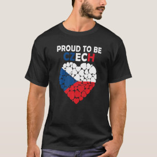 T-shirt Fier D'Être Tchèque J'Aime République Tchèque Drap