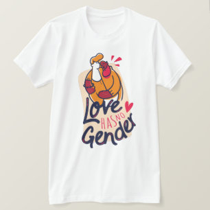 T-shirt Fier D'Être Un Amour Gay N'A Pas D'Hommes De Genre