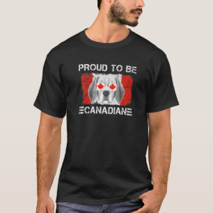 T-shirt Fier d'être un Amoureux des chiens du drapeau cana