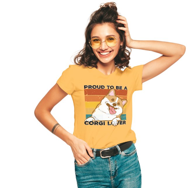 T-shirt Fier D'Être Un Amoureux Du Corgi (Créateur téléchargé)