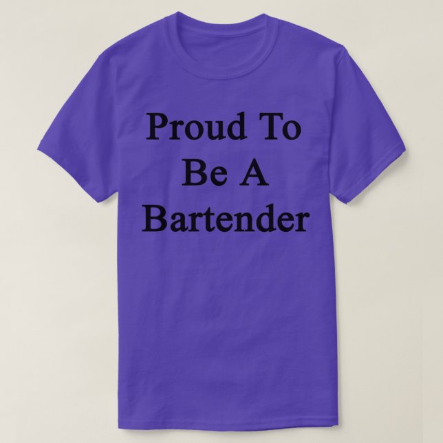T-shirt Fier D'Être Un Barman (Design devant)