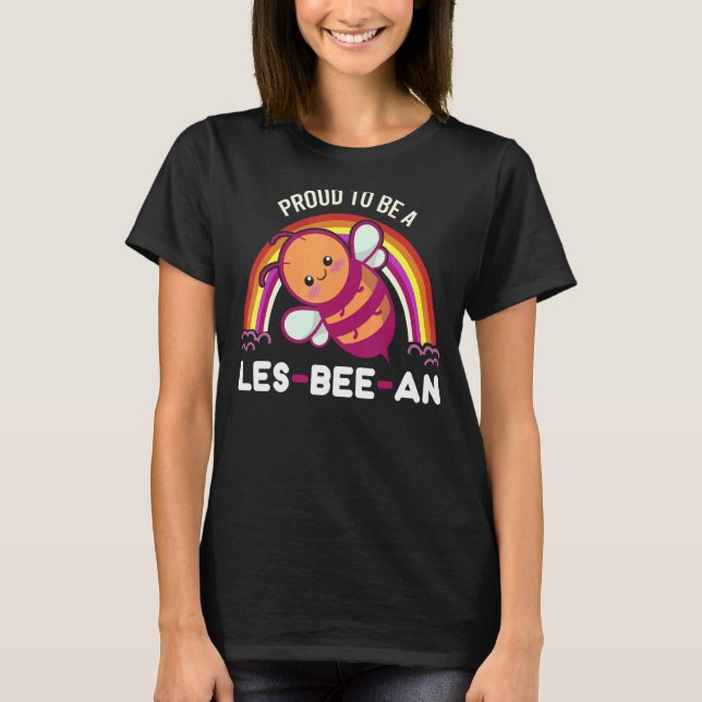 T-shirt Fier D'Être Un Les Bee Une Lesbienne (Devant)