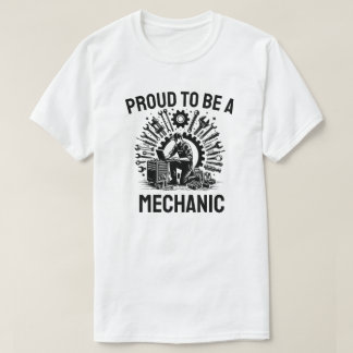 T-shirt Fier d'être un mécanicien