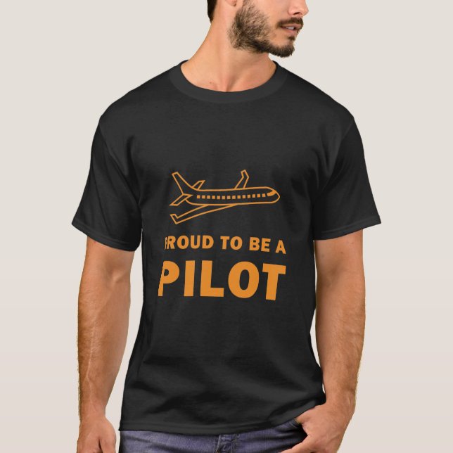 T-shirt Fier D'Être Un Pilote Drôle Avion De L'Aviation (Devant)