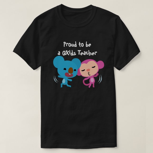 T-shirt Fier d'être un professeur Qkids avec le logo Qkids (Design devant)