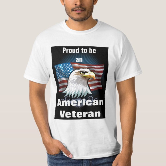 T-shirt Fier d'être un vétéran américain (Devant)