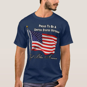 T-shirt Fier d'être un vétéran américain avec le drapeau d