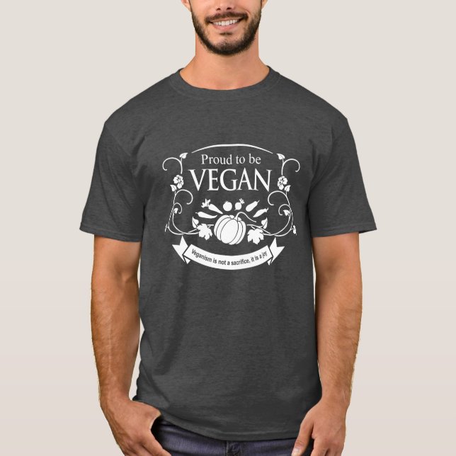 T-shirt Fier d'être Vegan (Devant)