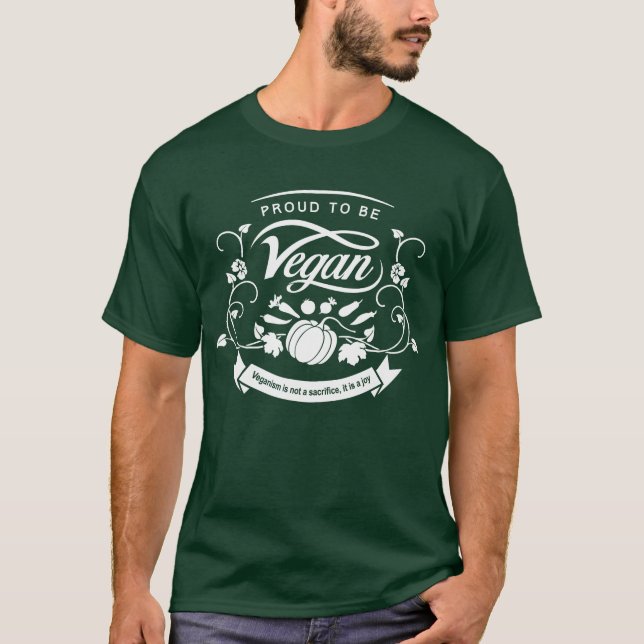 T-shirt Fier d'être Vegan (Devant)