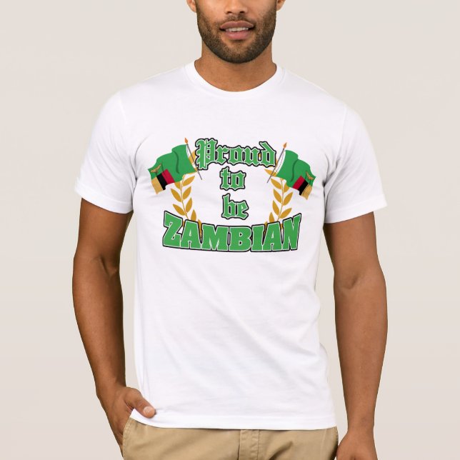 T-shirt Fier d'être zambien (Devant)