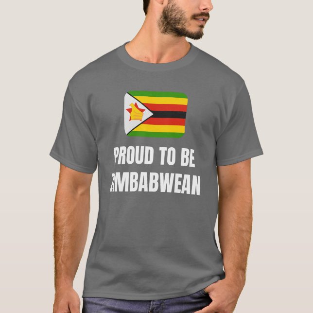 T-shirt Fier d'être Zimbabwéen (Devant)