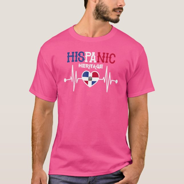 T-shirt Fier Dominicain Hispanique République Dominicaine  (Devant)