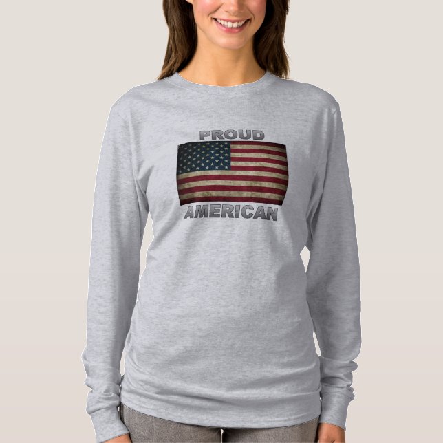 T-shirt Fier drapeau AMÉRICAIN (Devant)