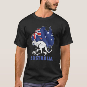 T-shirt Fier drapeau australien Kangaroo