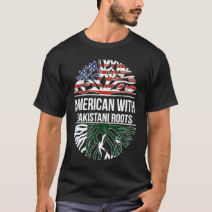 T-shirt Fier drapeau pakistanais américain Pakistan USA