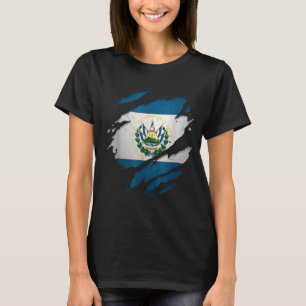 T-shirt Fier drapeau salvadorien arraché El Salvador