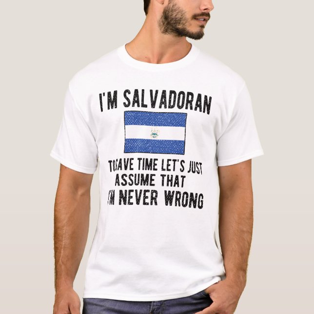 T-shirt Fier Drapeau salvadorien Racines du Salvador Salva (Devant)