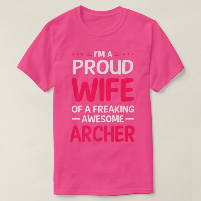 T-shirt Fier Épouse De Frédérer L'ARCHER Épatant (Design devant)