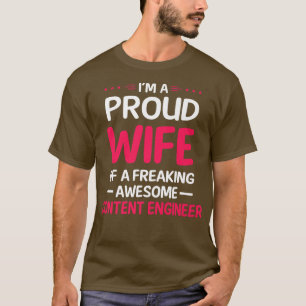 T-shirt Fier Épouse De Frédérer Un Ingénieur De CONTENU Aw