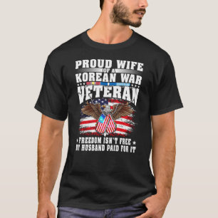 T-shirt Fier Épouse De La Guerre De Corée Vétéran Militair